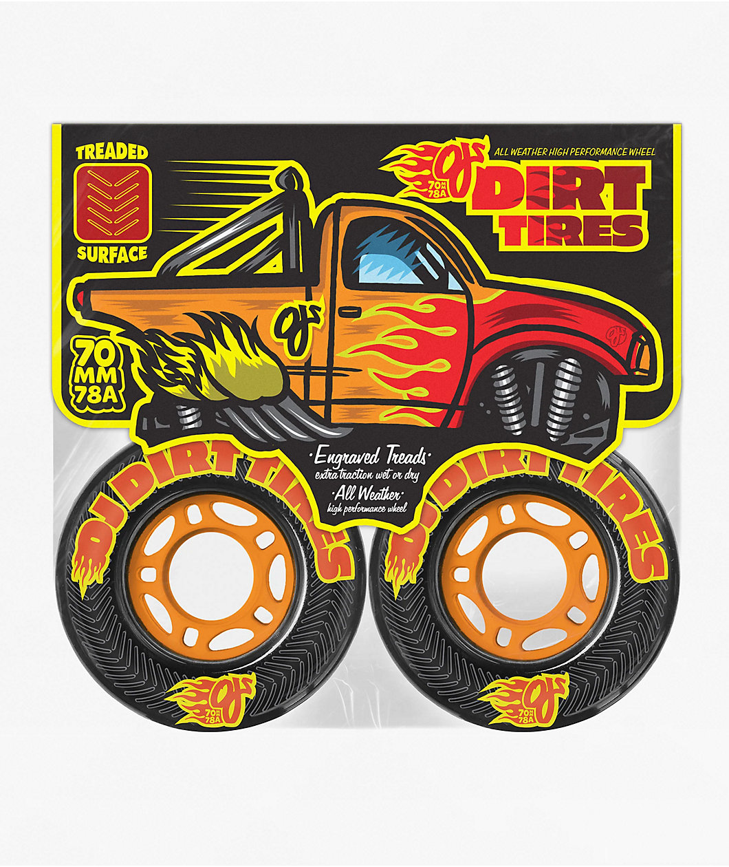 OJ Worthington Dirt Tires Thunder Juice 70mm 78a Cruiser Skateboard Wheels