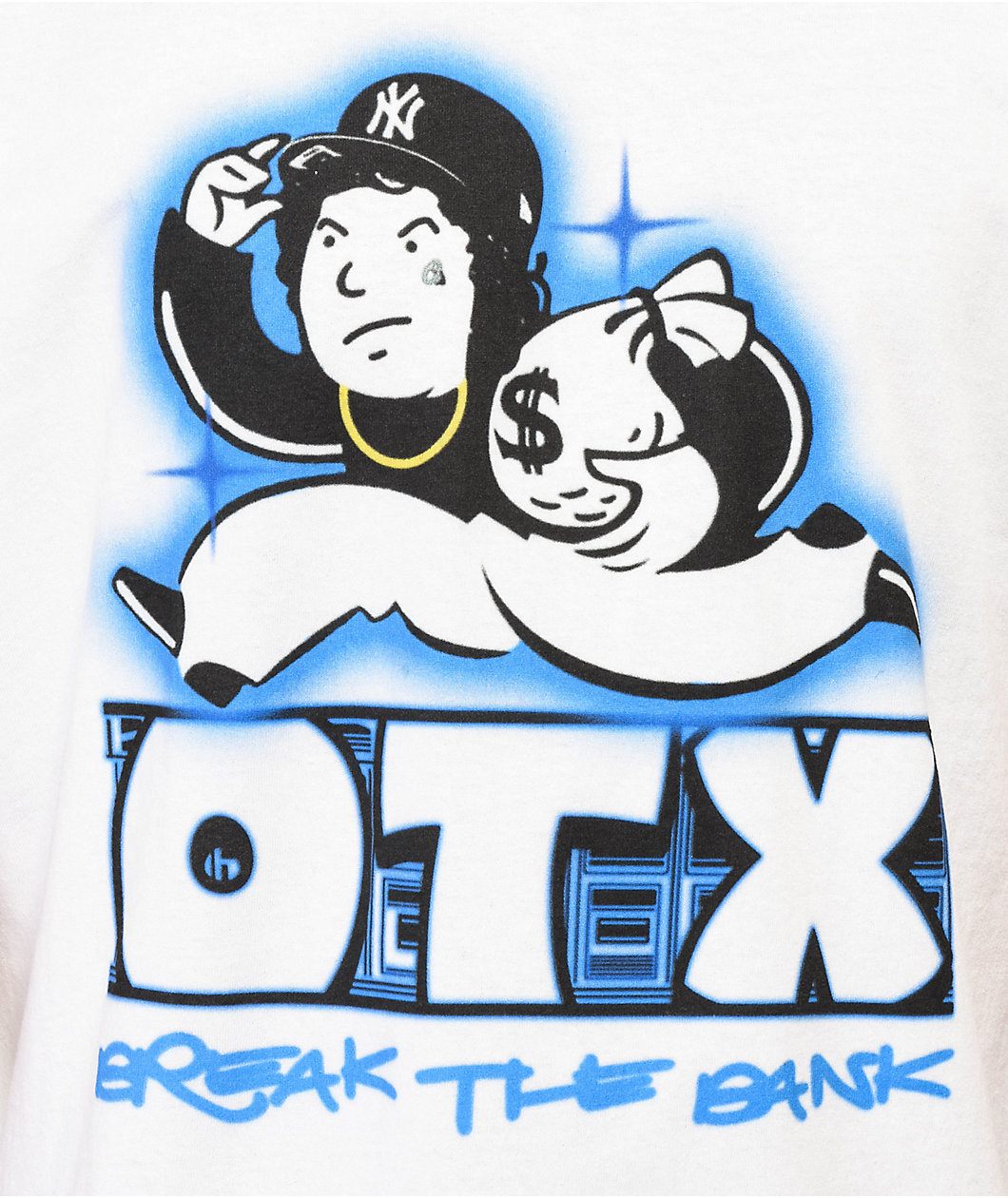 OTX BOYZ  Break The Bank Graffiti White T-Shirt