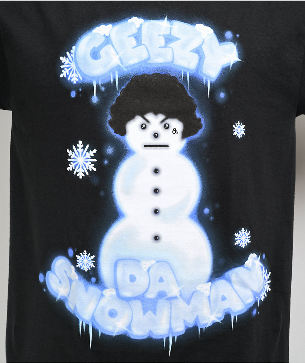 OTX BOYZ Airbrush Snowman Black T-Shirt