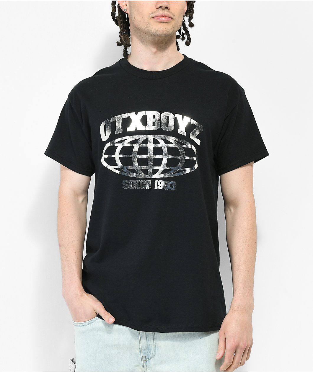 OTX BOYZ Globe Foil Black T-Shirt