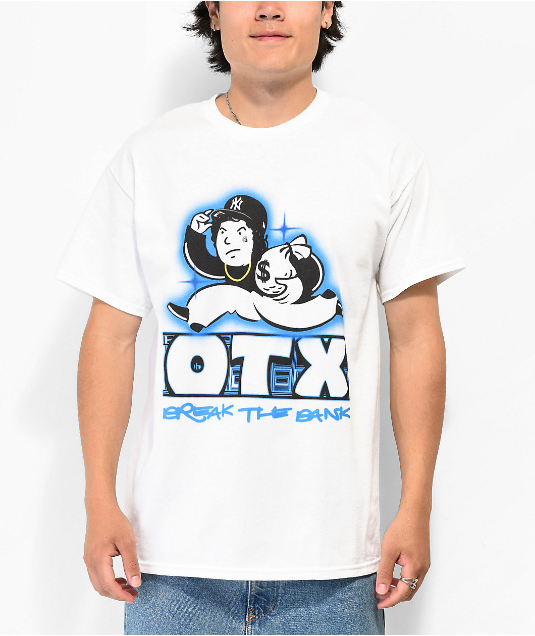 OTXBOYZ  Break The Bank Graffiti White T-Shirt