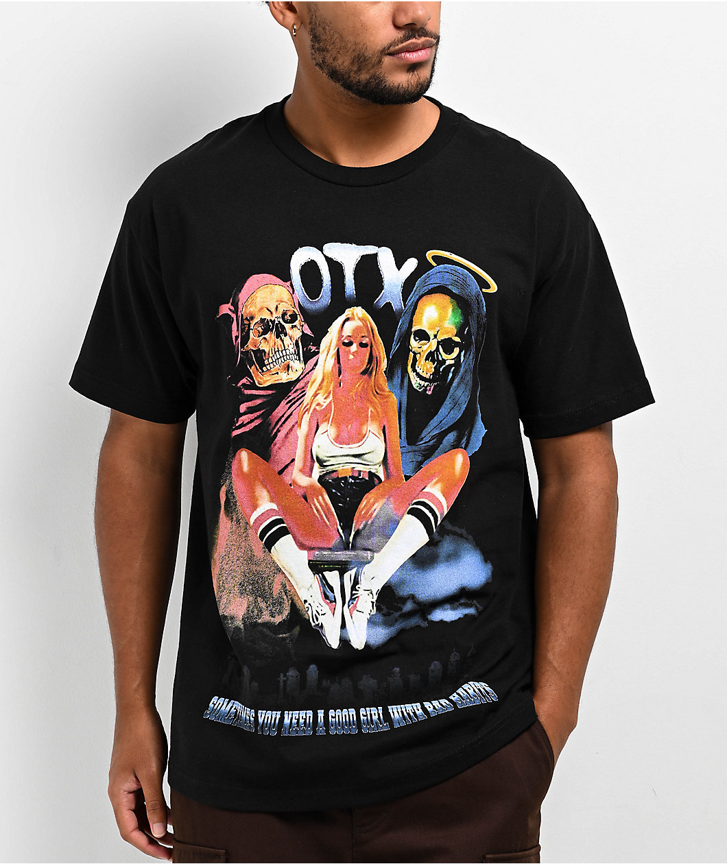 OTXBOYZ Skully Black T-Shirt