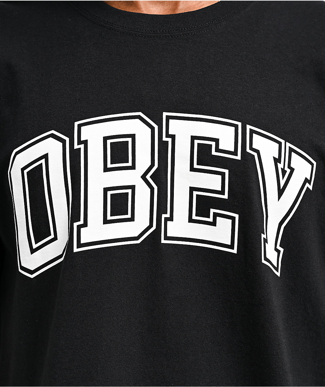 Obey Academic Logo Black T-Shirt