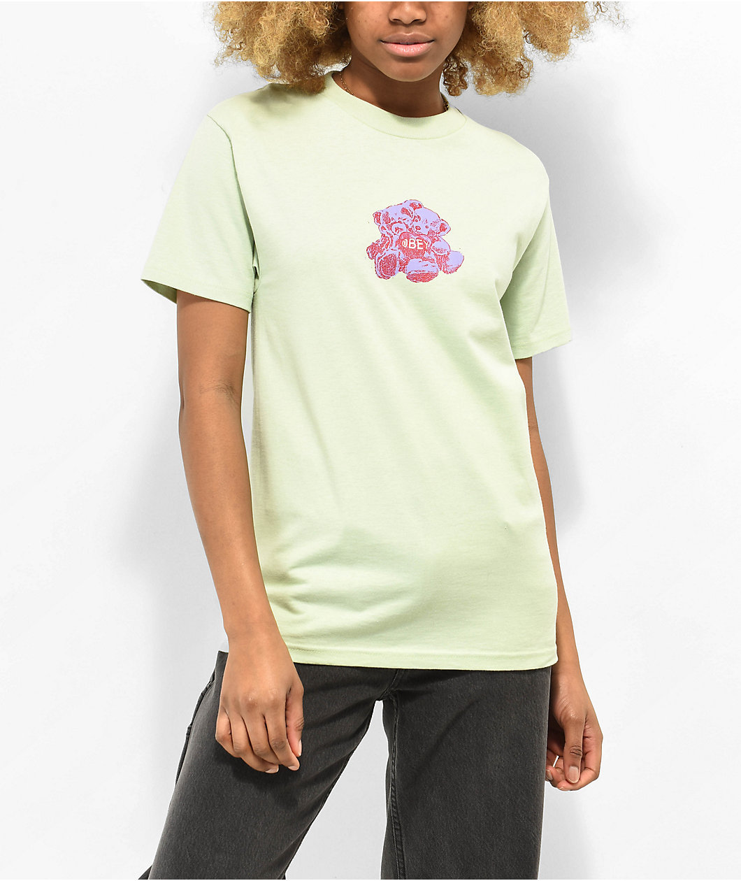 Obey Bear Hug Cucumber T-Shirt