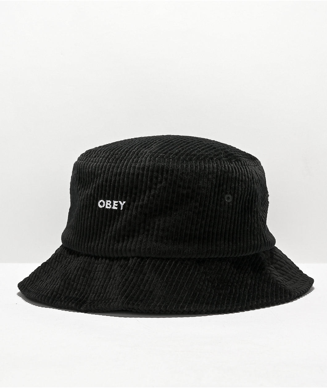 Obey Bold Black Corduroy Bucket Hat