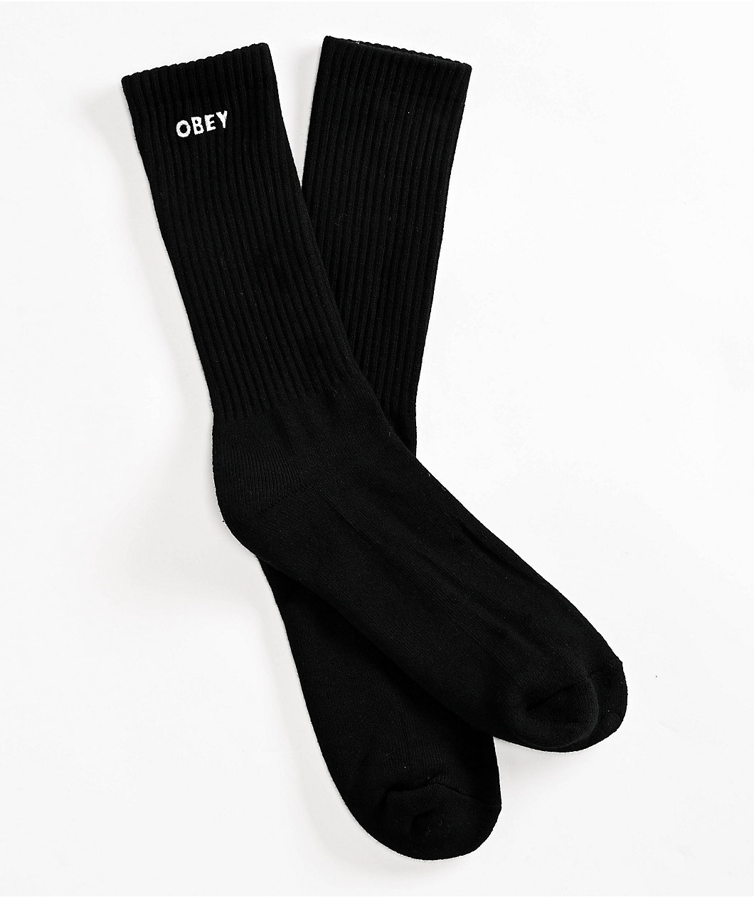 Obey Bold Black Crew Socks