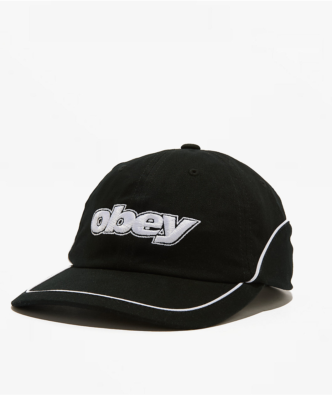 Obey Bold Pigment Black Strapback Hat