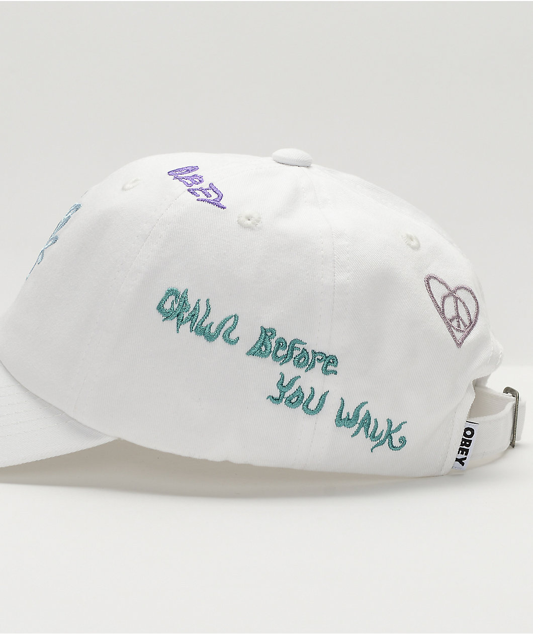 Obey Camilla White Strapback Hat