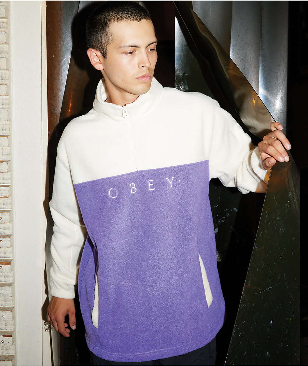 Shops Obey Quarter Zip Fleece