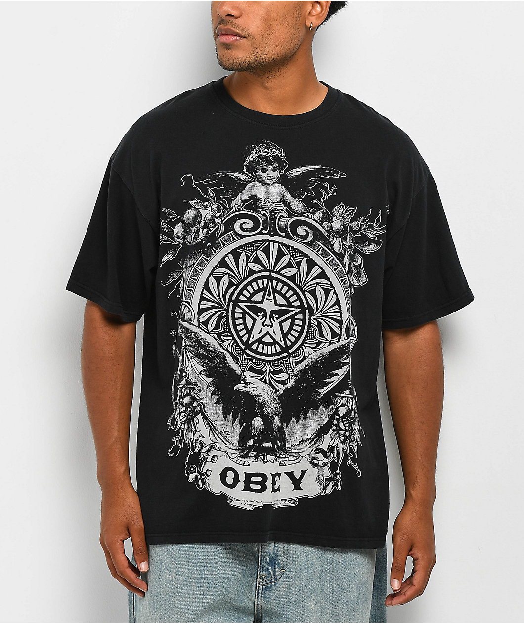Obey Cherub Black T-Shirt