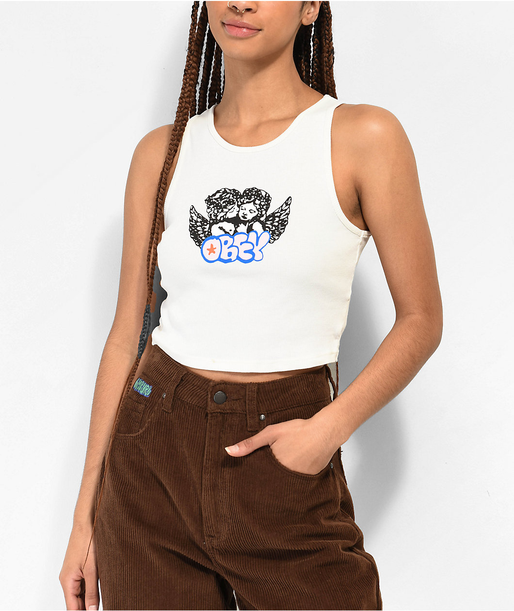 Obey Cherub Cheek Kiss Natural Tank Top