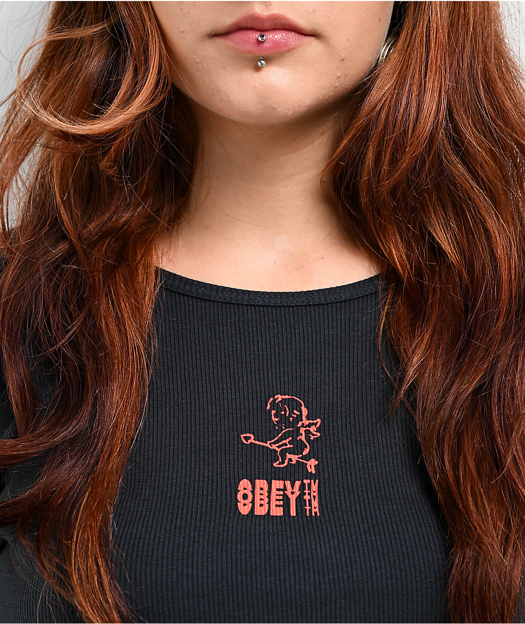 Obey Cupid Black Long Sleeve T-Shirt