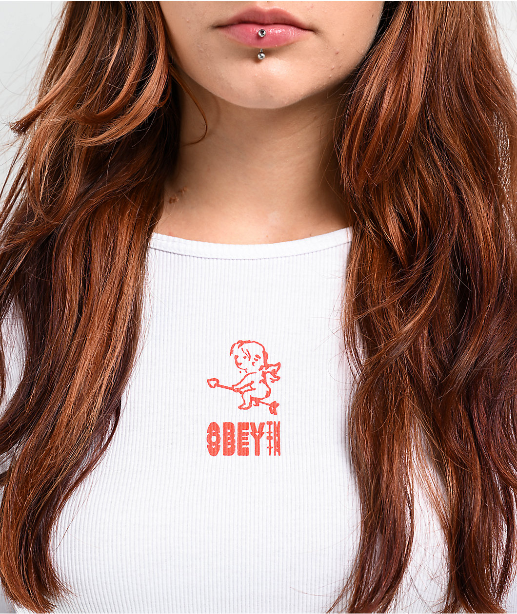 Obey Cupid White Long Sleeve T-Shirt