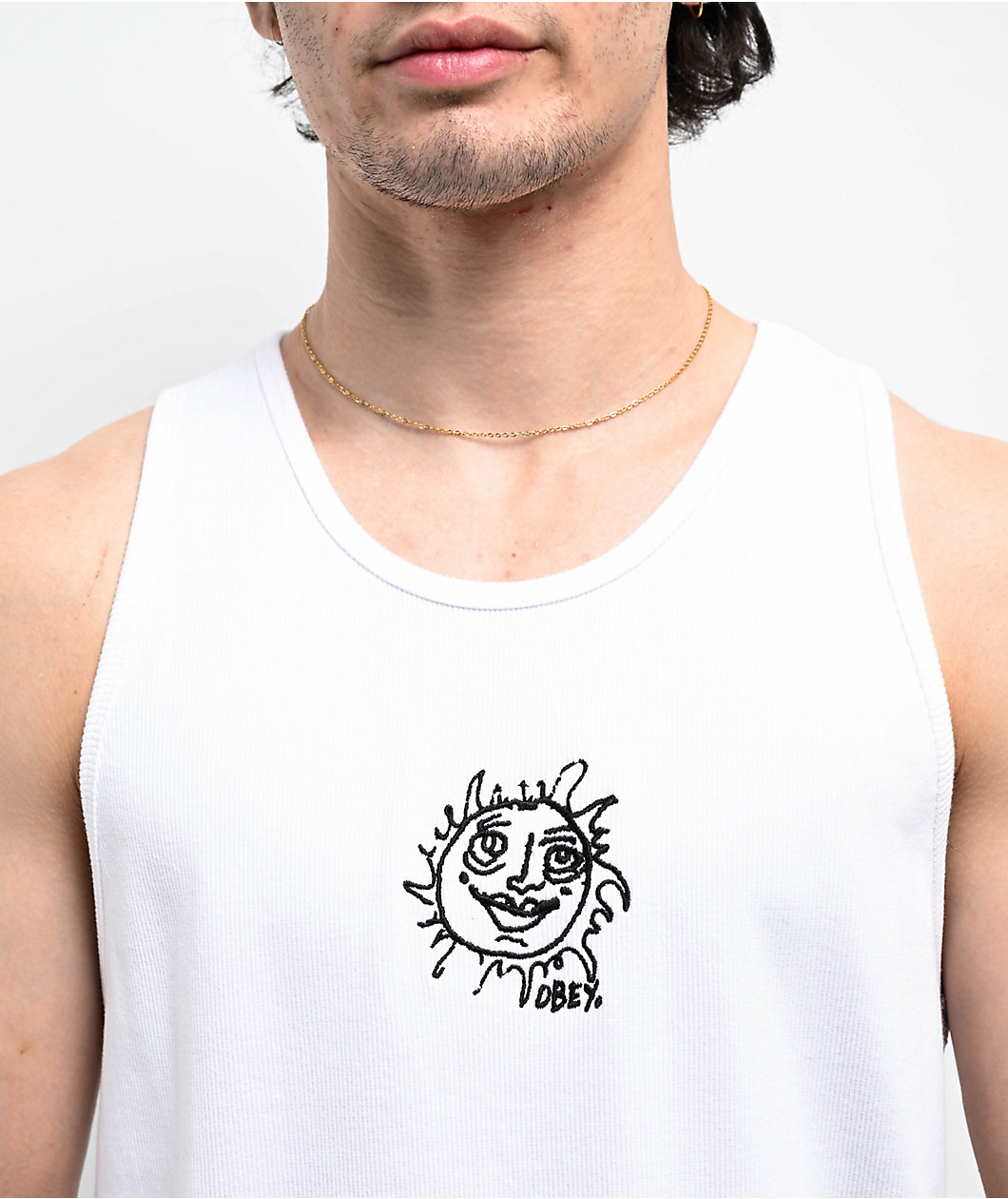 Obey Disorder White Tank Top