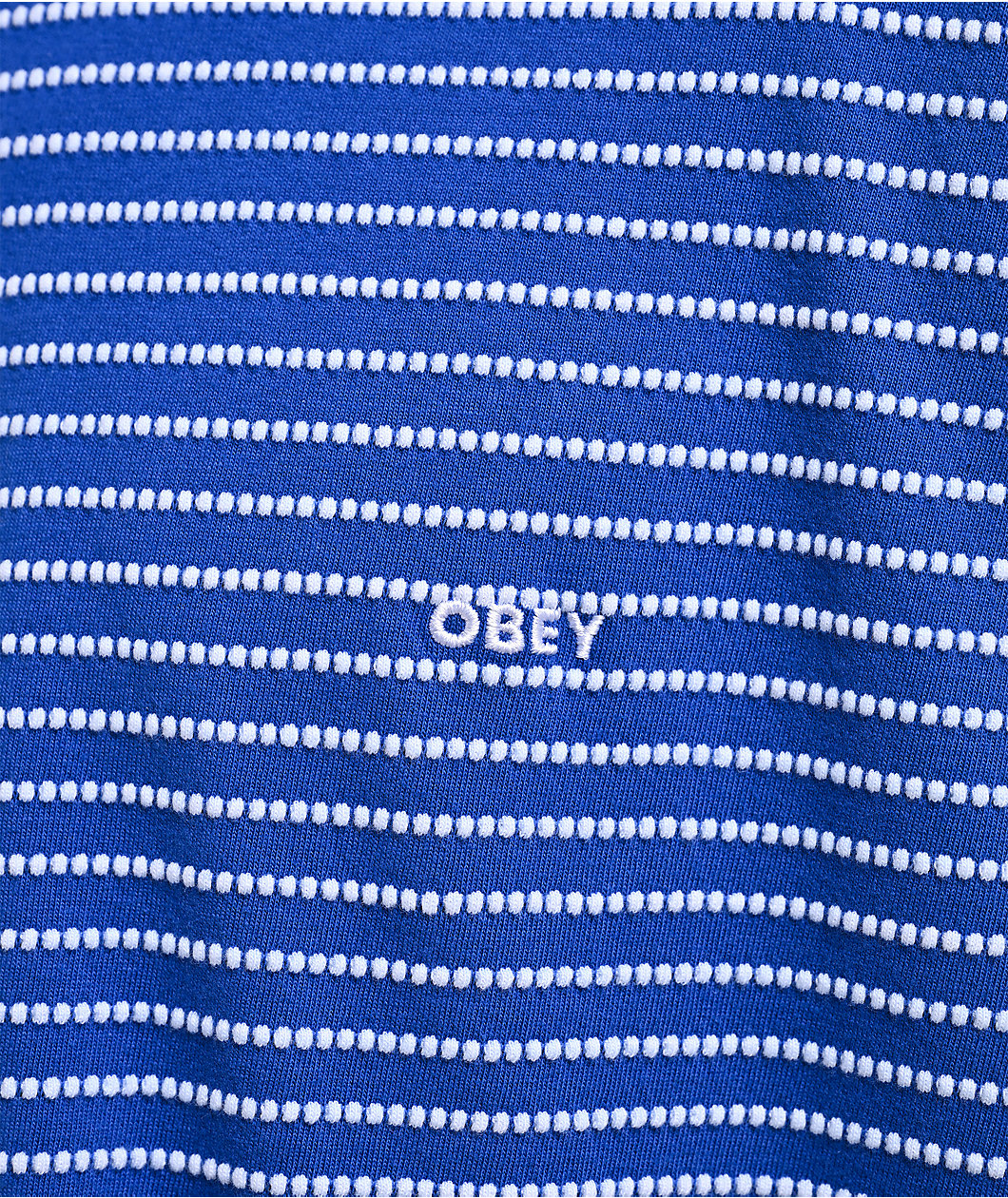 Obey Edwin Striped Blue Knit T-Shirt