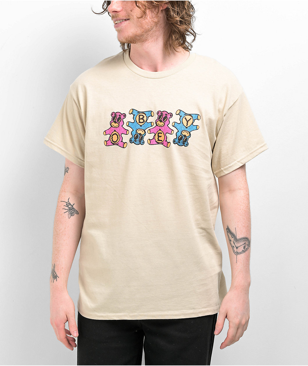 Obey Gummie Bears Natural T-Shirt