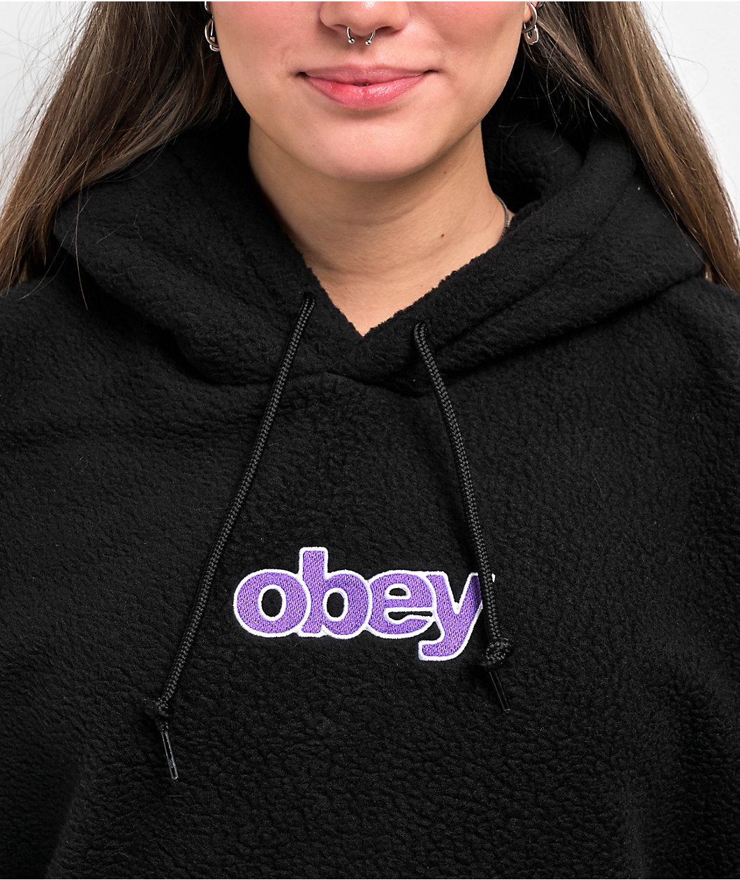 Obey Harper Black Fleece Hoodie