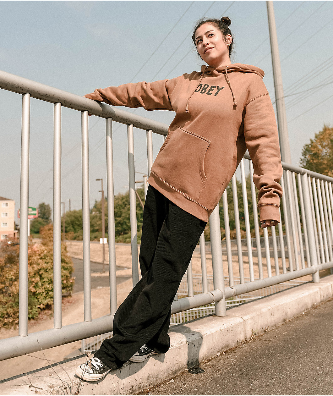 Obey Hong Kong Photo Brown Sugar Hoodie