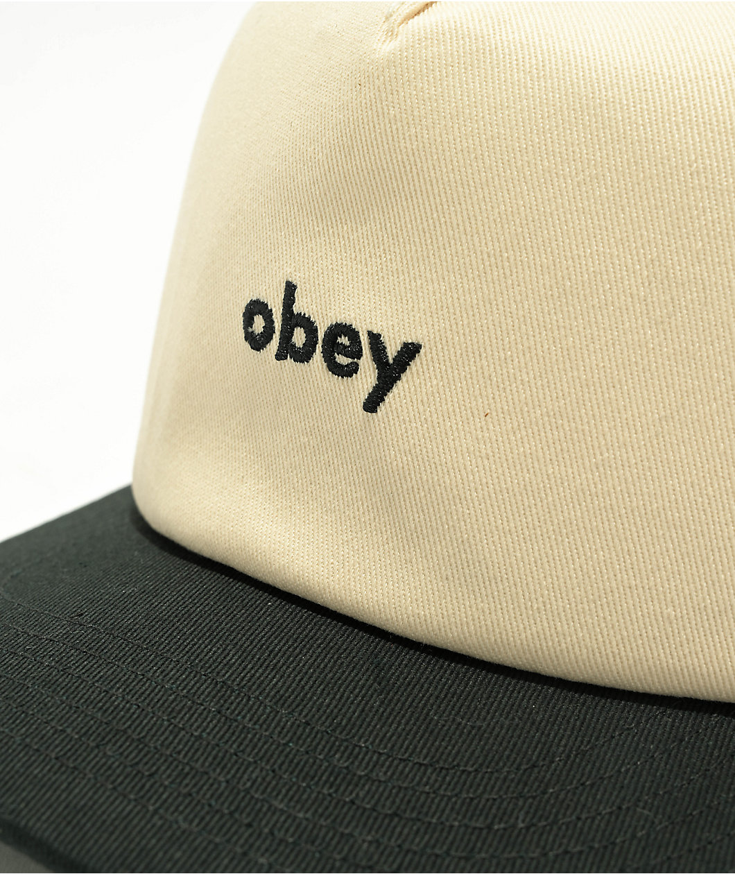 Obey Lowercase Black & White Snapback Hat