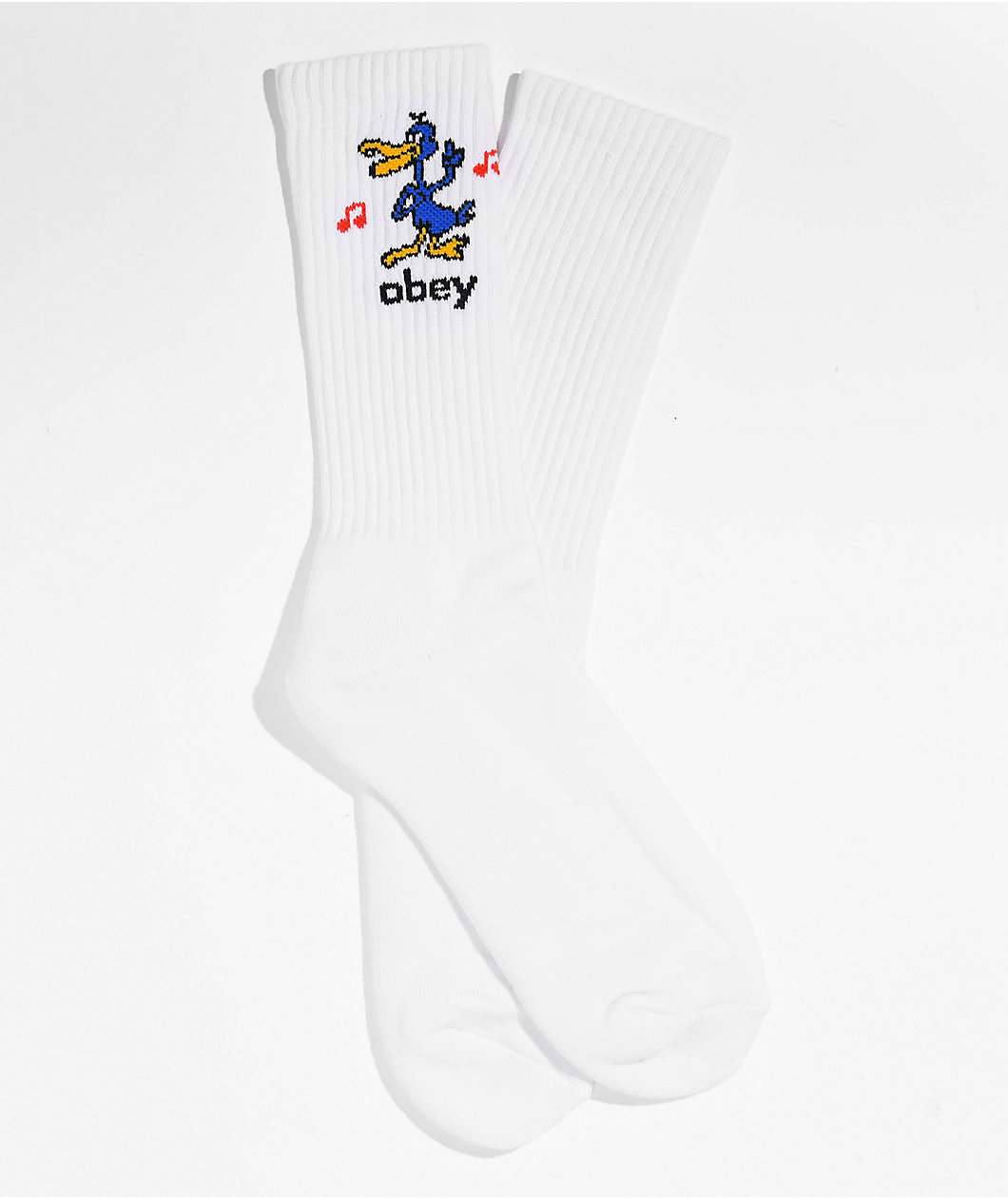 Obey Nomad White Crew Socks