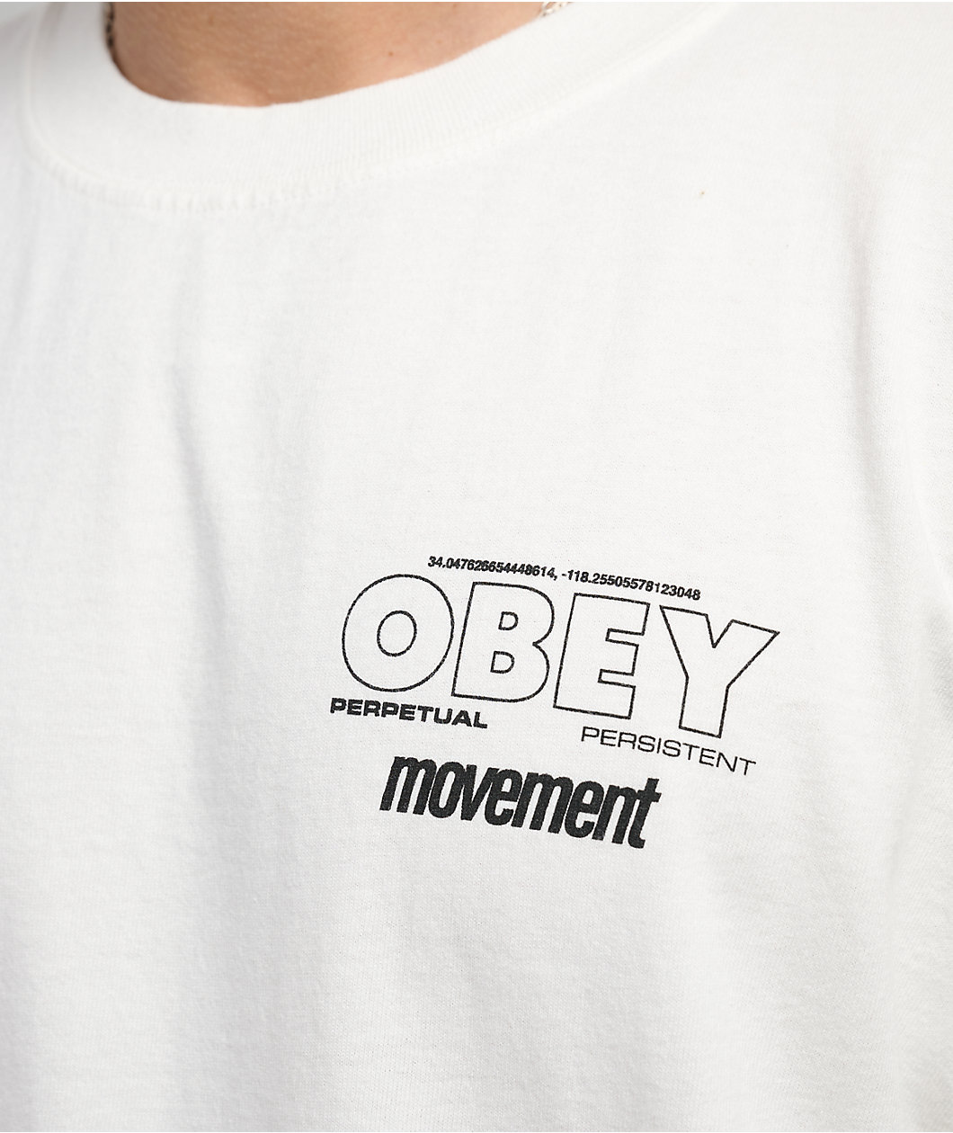 Obey Persistent Movement White T-Shirt