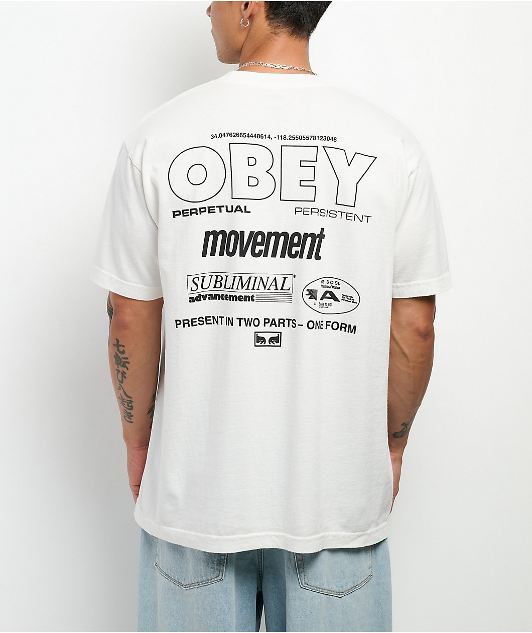 Obey Persistent Movement White T-Shirt