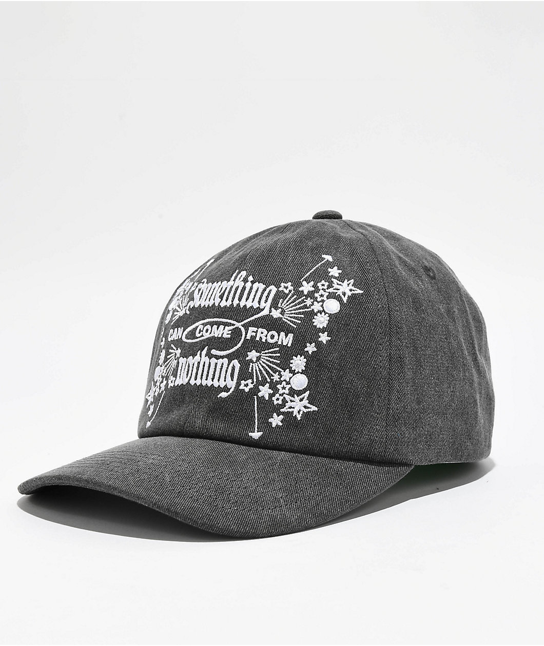 Obey Something Can Come From Nothing Black Denim Strapback Hat