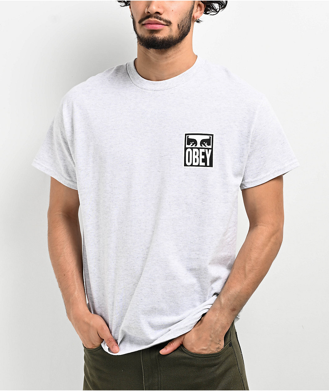 Obey Vision Of Obey Heather Grey T-Shirt