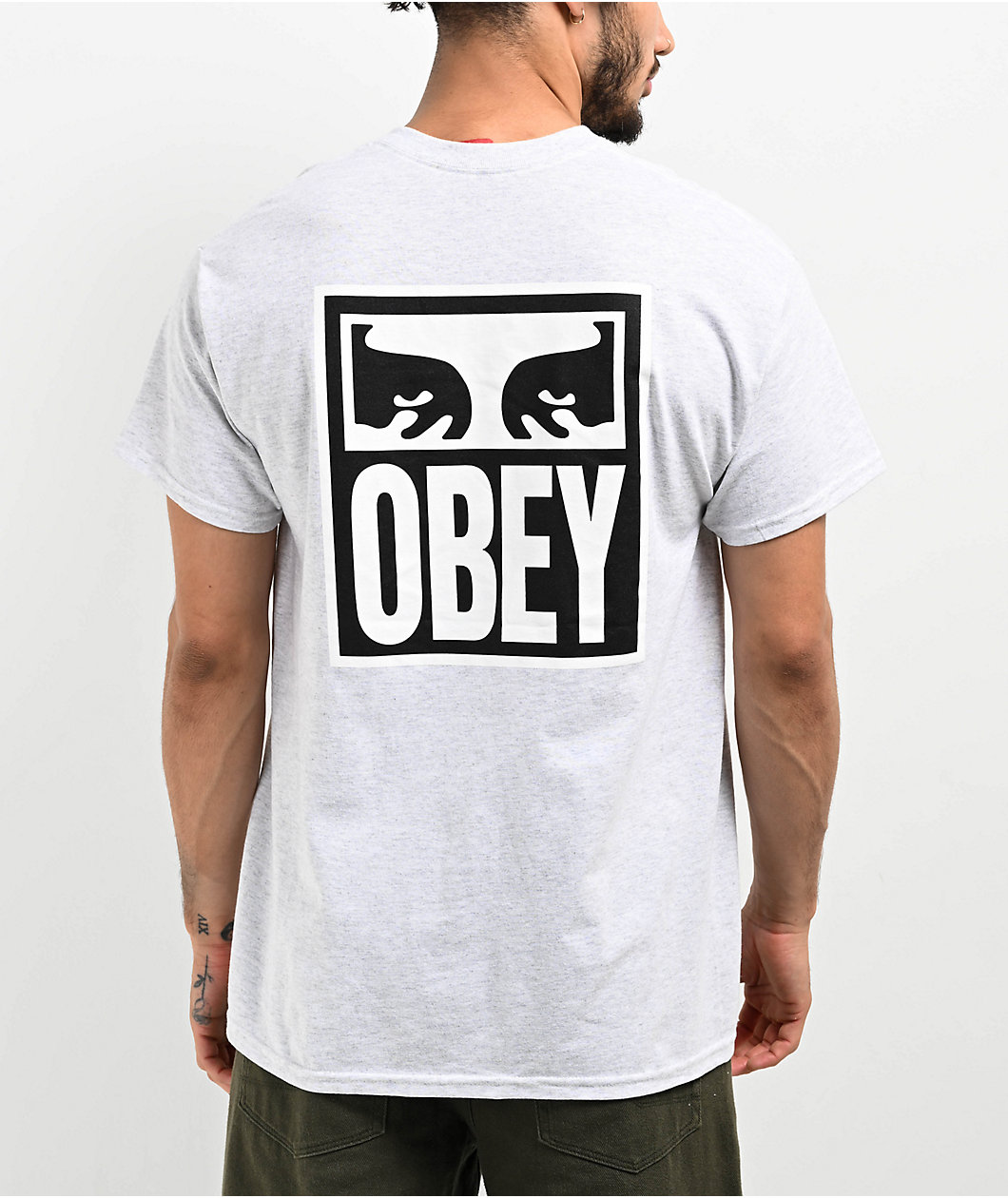 Obey Vision Of Obey Heather Grey T-Shirt