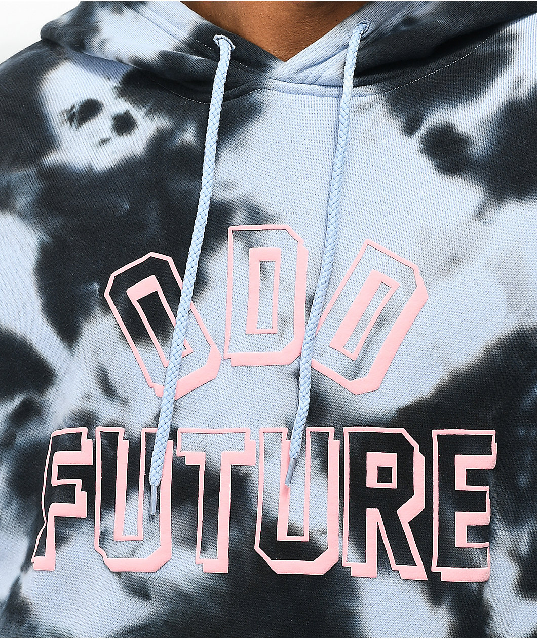 Odd Future Blue & Black Tie Dye Hoodie