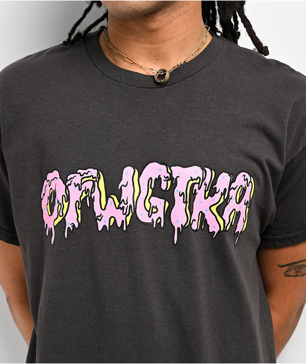 Odd Future Drip Logo Black Wash T-Shirt 