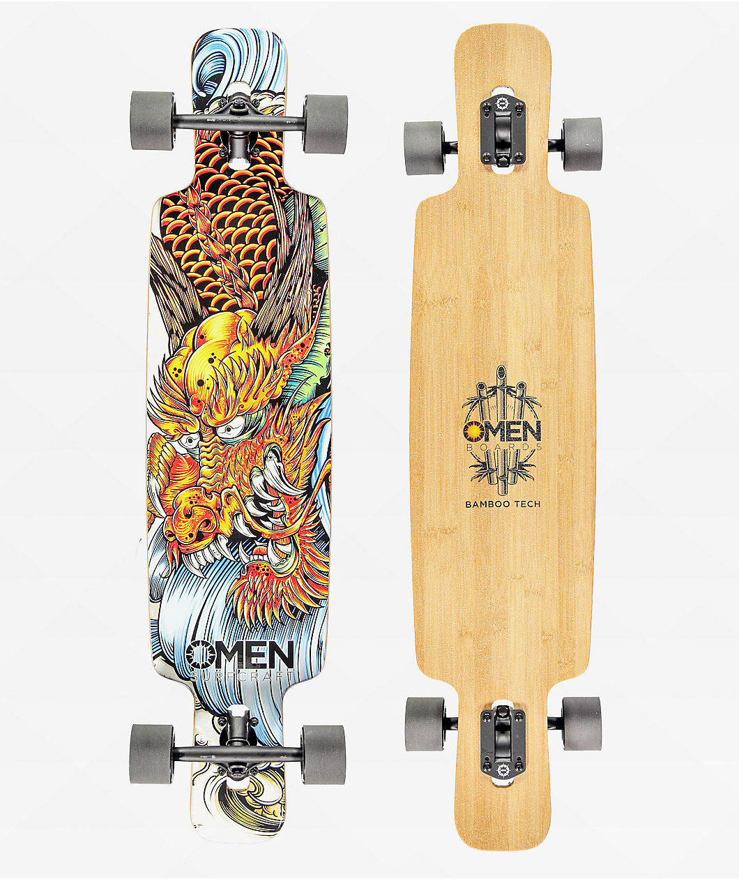 Omen Tatsu 41" Drop Through Longboard Complete