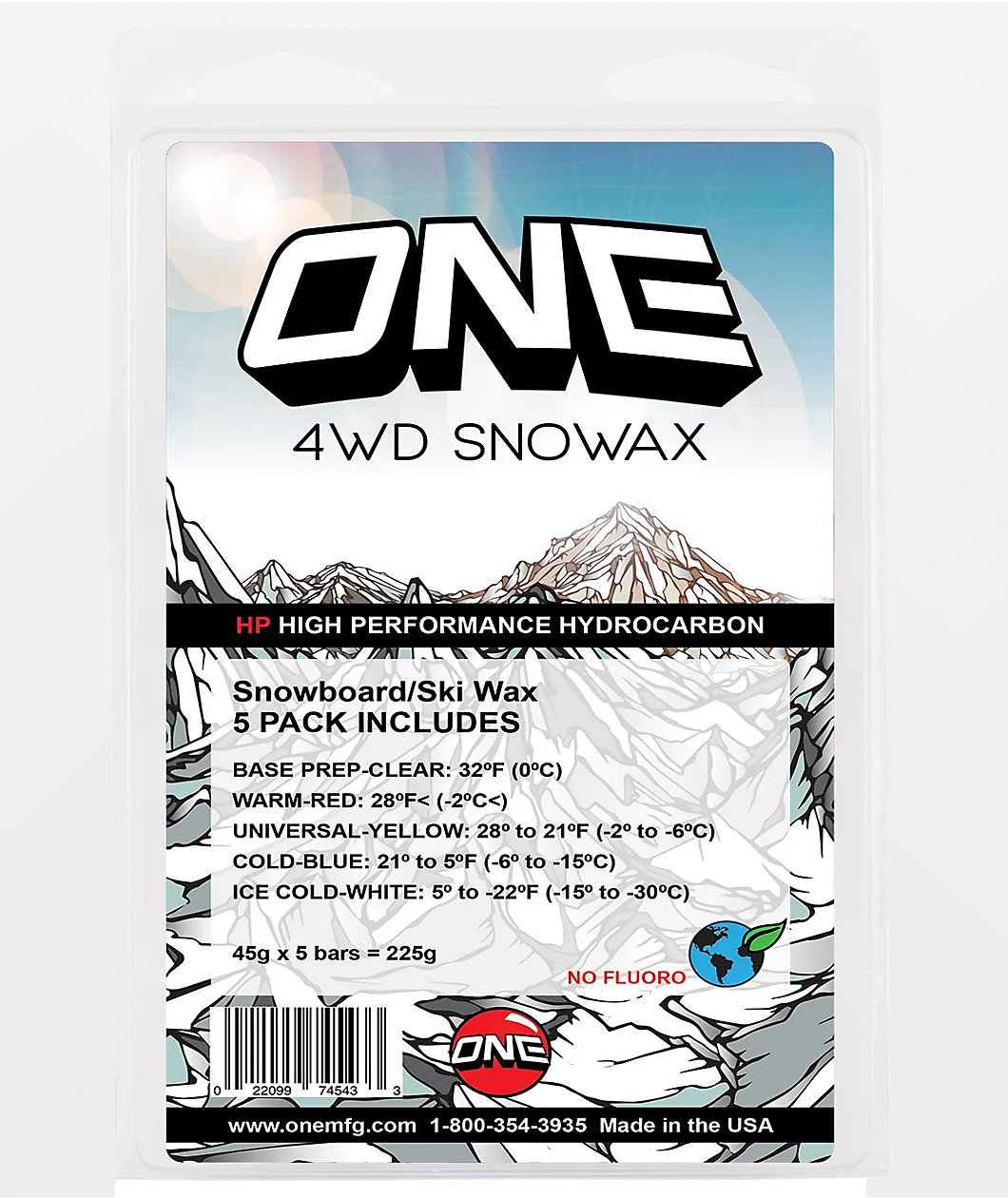 One Ball 4WD® 5 Pack Universal Snowboard Wax