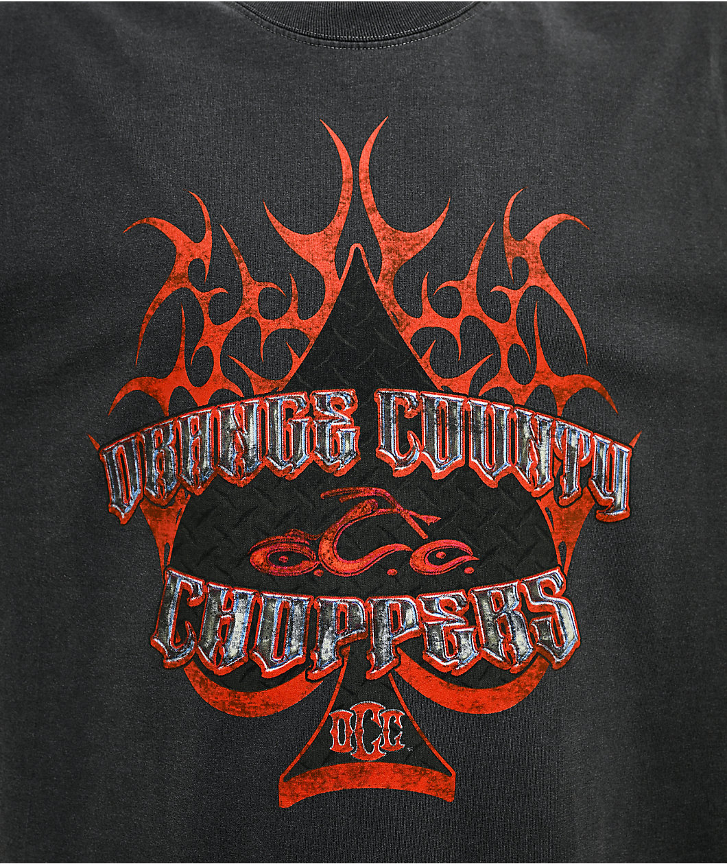 Orange County Choppers Eagle And Chopper Grey Wash T-Shirt