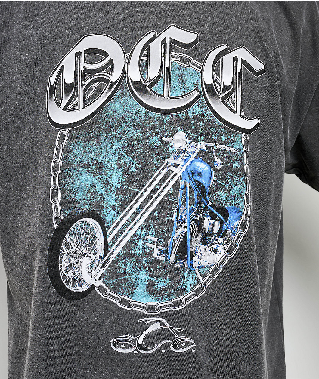 Orange County Choppers Extended Forks Black Wash T-Shirt