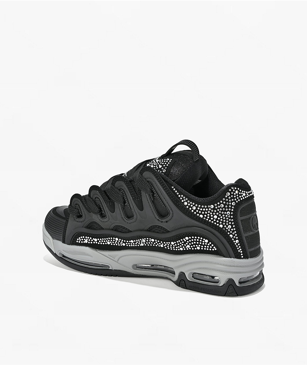 Osiris D3 2001 25 Years Black, Grey & Rhinestone Skate Shoes