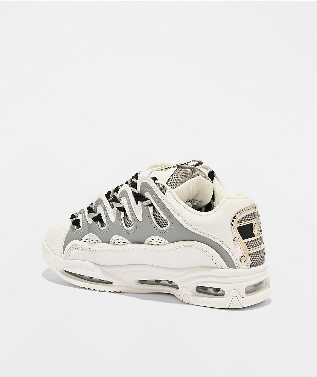Osiris D3 2001 25 Years White & Silver Skate Shoes