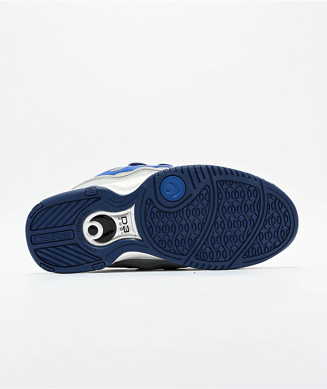 Osiris D3 2001 Grey, Blue & White Skate Shoes