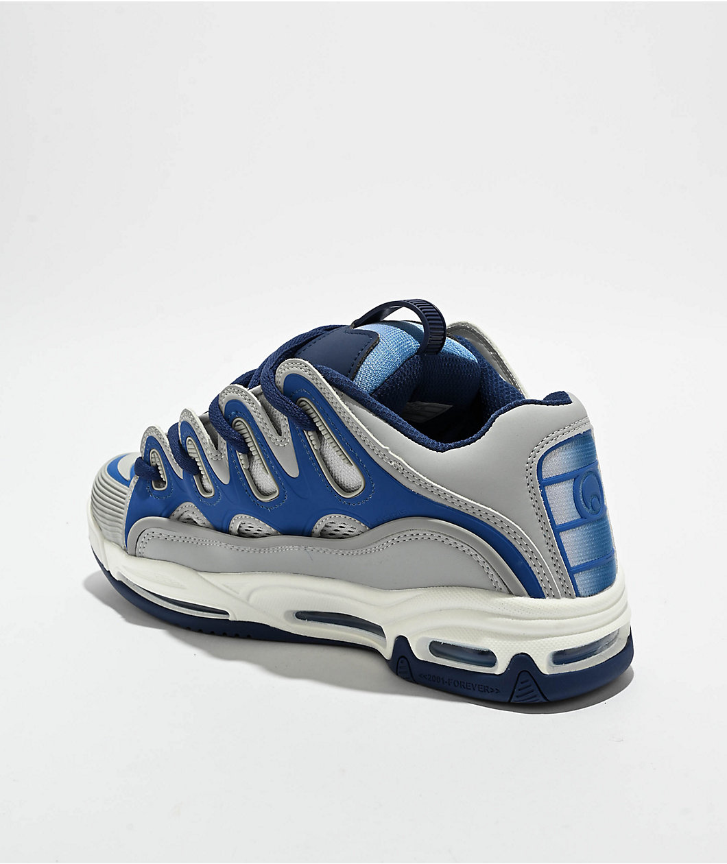 Osiris D3 2001 Grey, Blue & White Skate Shoes