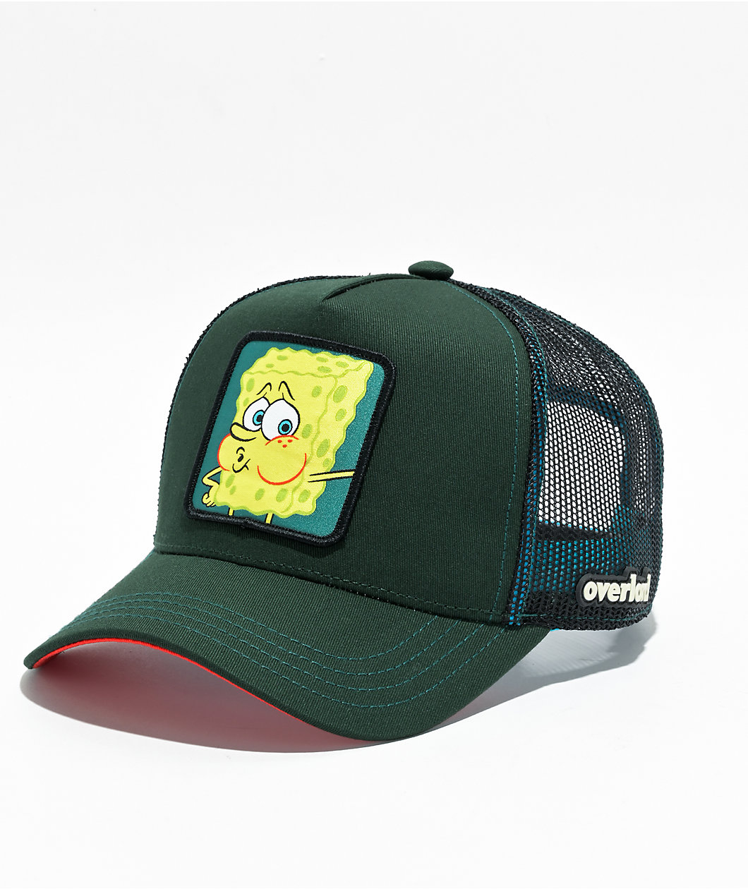 Overlord x SpongeBob SquarePants Tired Meme Dark Green Trucker Hat