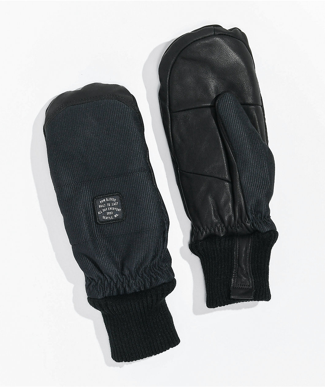 POW Brier Black Snowboard Mittens