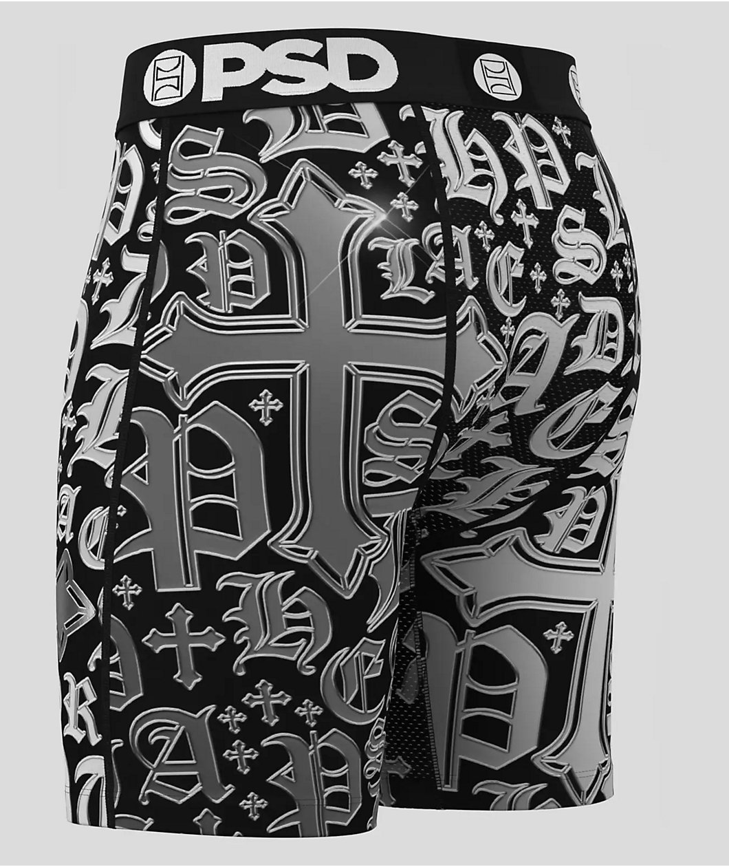 PSD Chrome Letters Black Boxer Briefs