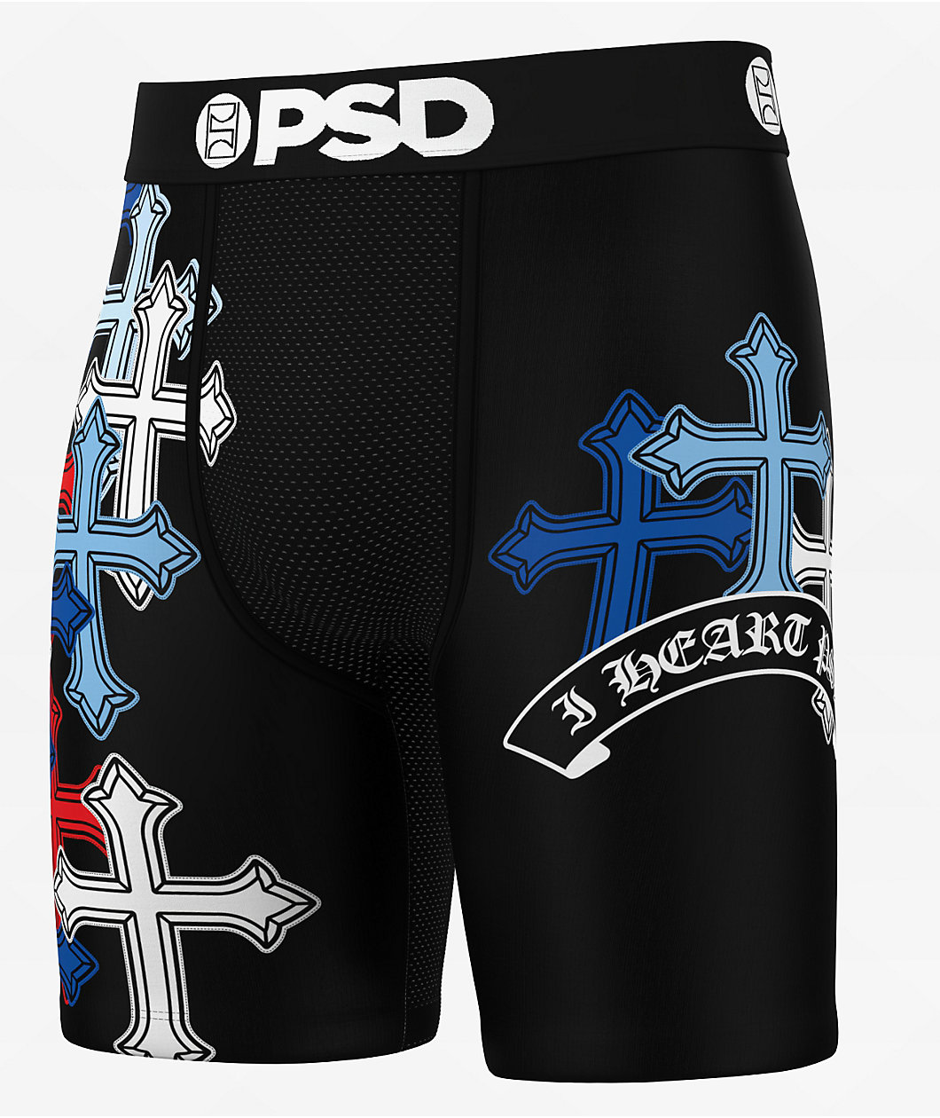 PSD Cool Hearts Black Boxer Briefs