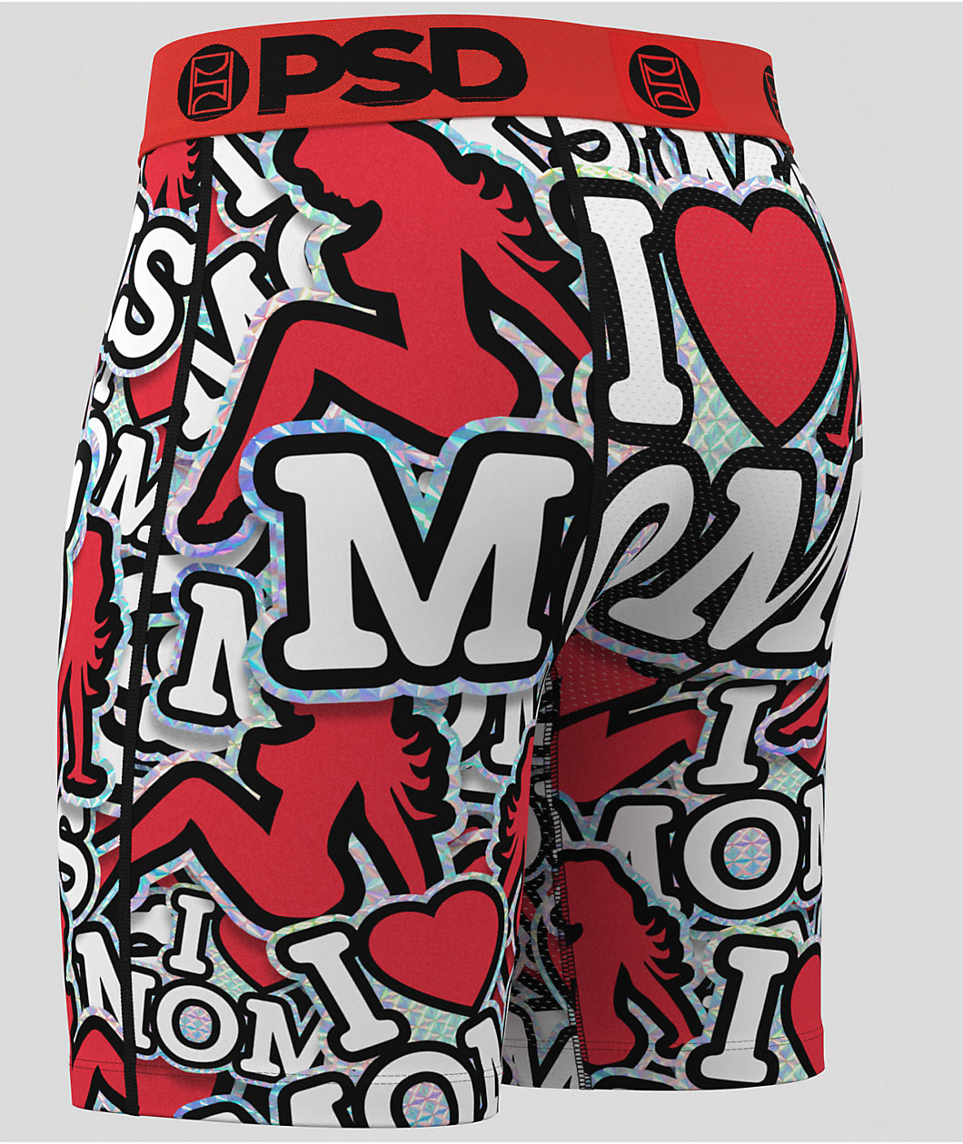 PSD I Heart Moms Red Boxer Briefs