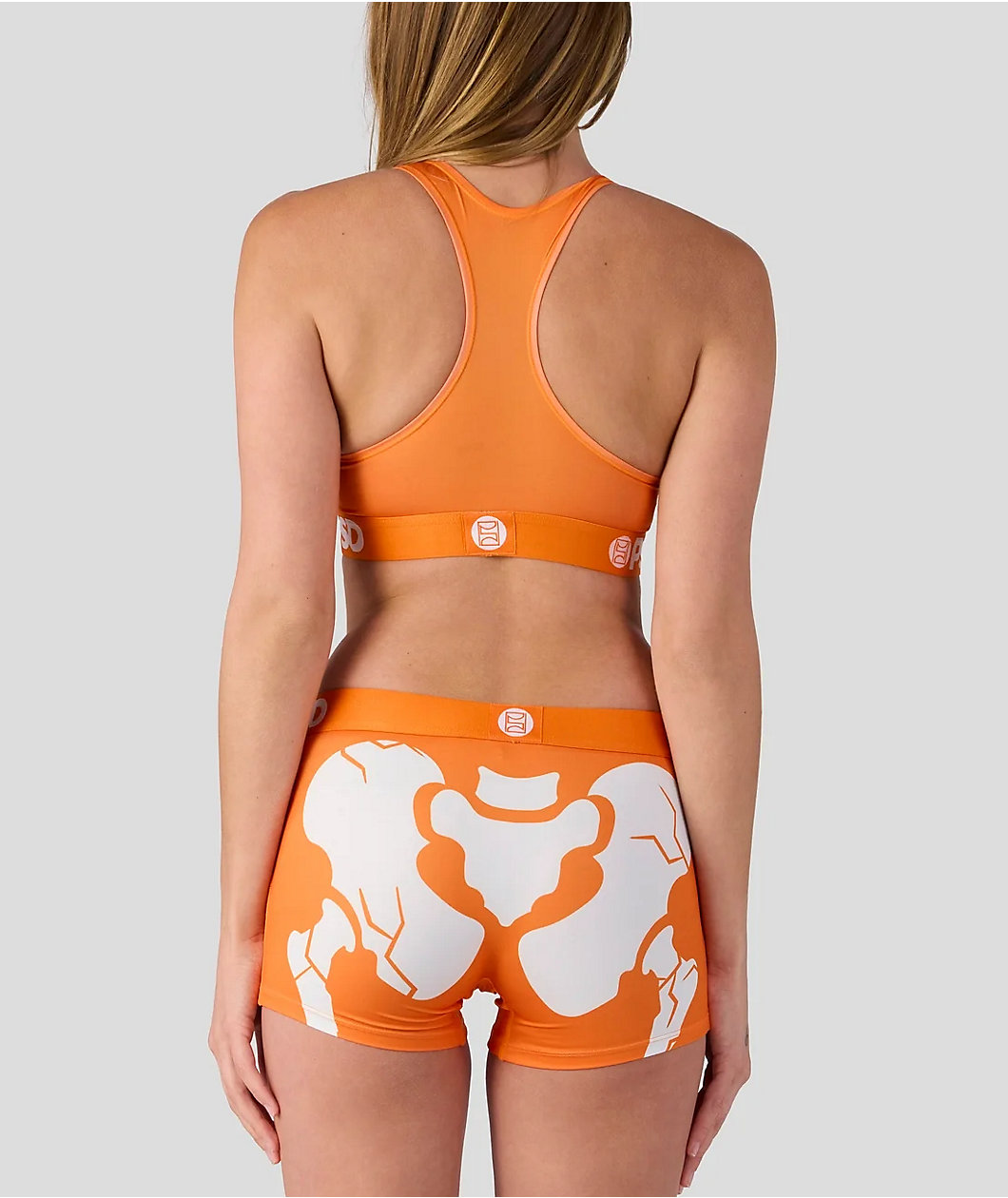 PSD Snapped Skeleton Orange Boyshort Underwear