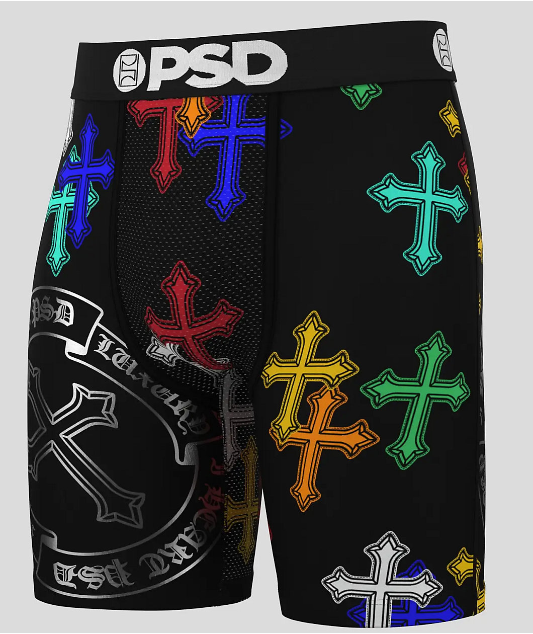 PSD Steel Hearts Black Boxer Briefs
