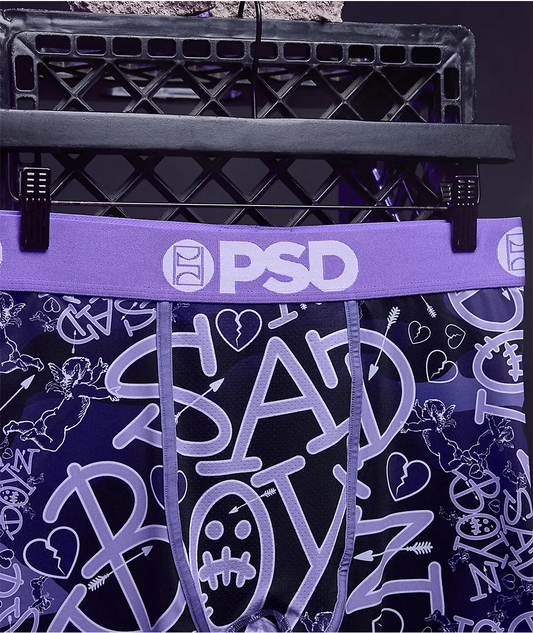 PSD x $AD BOYZ by Junior H Purple Heart Boxer Briefs