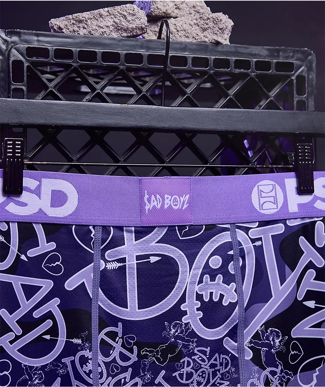 PSD x $AD BOYZ by Junior H Purple Heart Boxer Briefs
