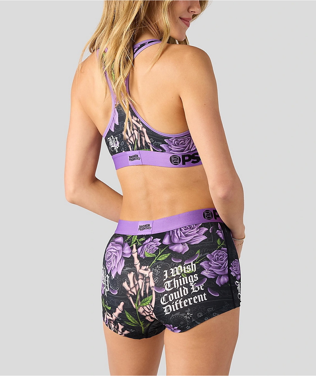 PSD x Broken Promises Wish Purple Sports Bra