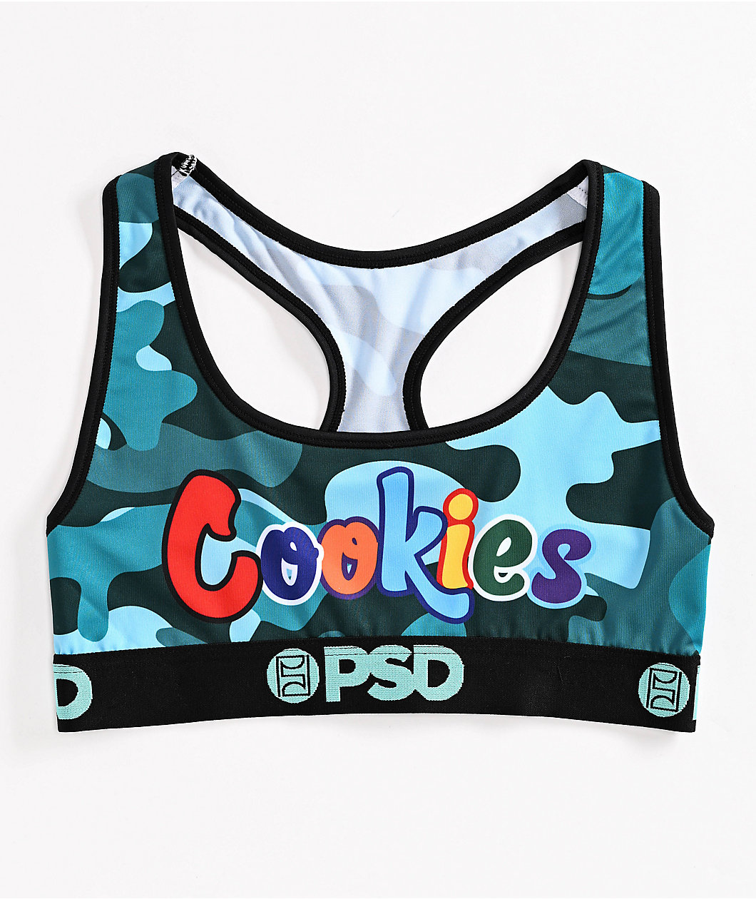 PSD x Cookies Blue Camo Sports Bra